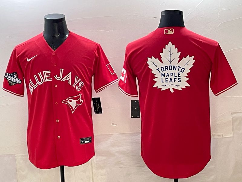 Men 2025 Toronto Blue Jays Blank Red Game Nike MLB Jersey style 012->toronto blue jays->MLB Jersey